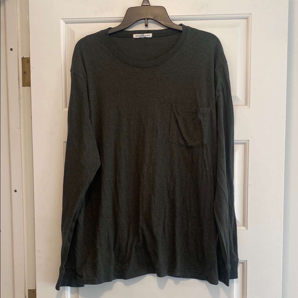 Men's Dark Green Long Sleeve Shirt